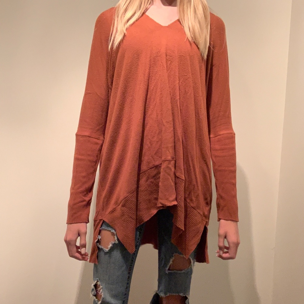 BURNT ORANGE LONG SLEEVE SWEATER